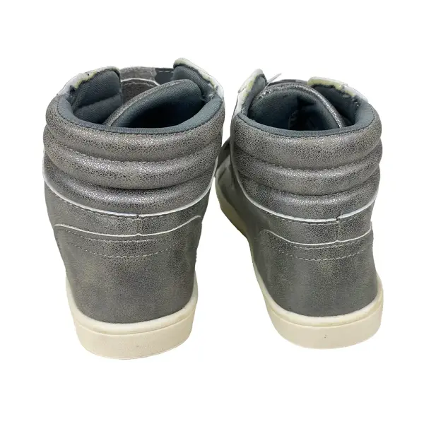 Brash Girls Phoenix Pewter High Top Shoes with Hook and Loop Straps Size 3.5