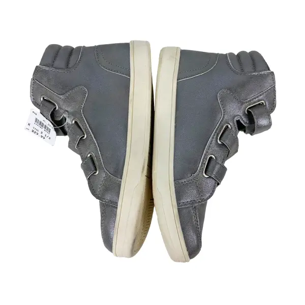 Brash Girls Phoenix Pewter High Top Shoes with Hook and Loop Straps Size 3.5