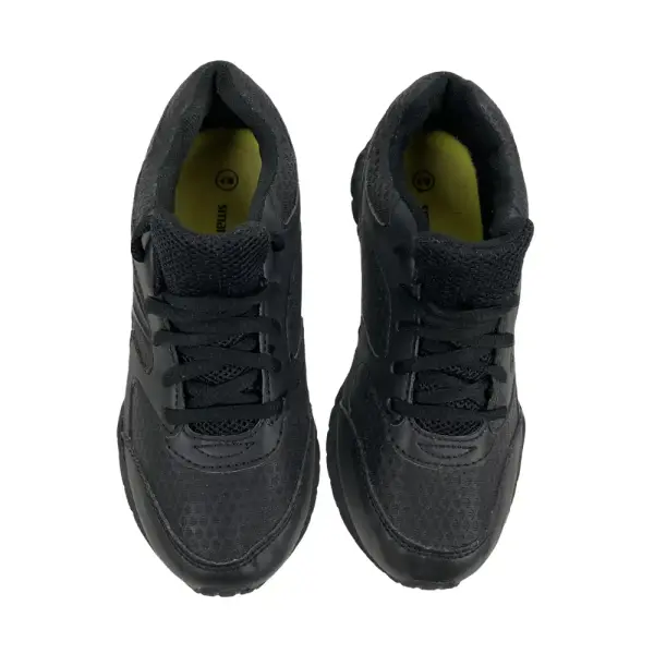Smartfit Boys Black Lace-Up Sneakers Shoes Size 4W Youth